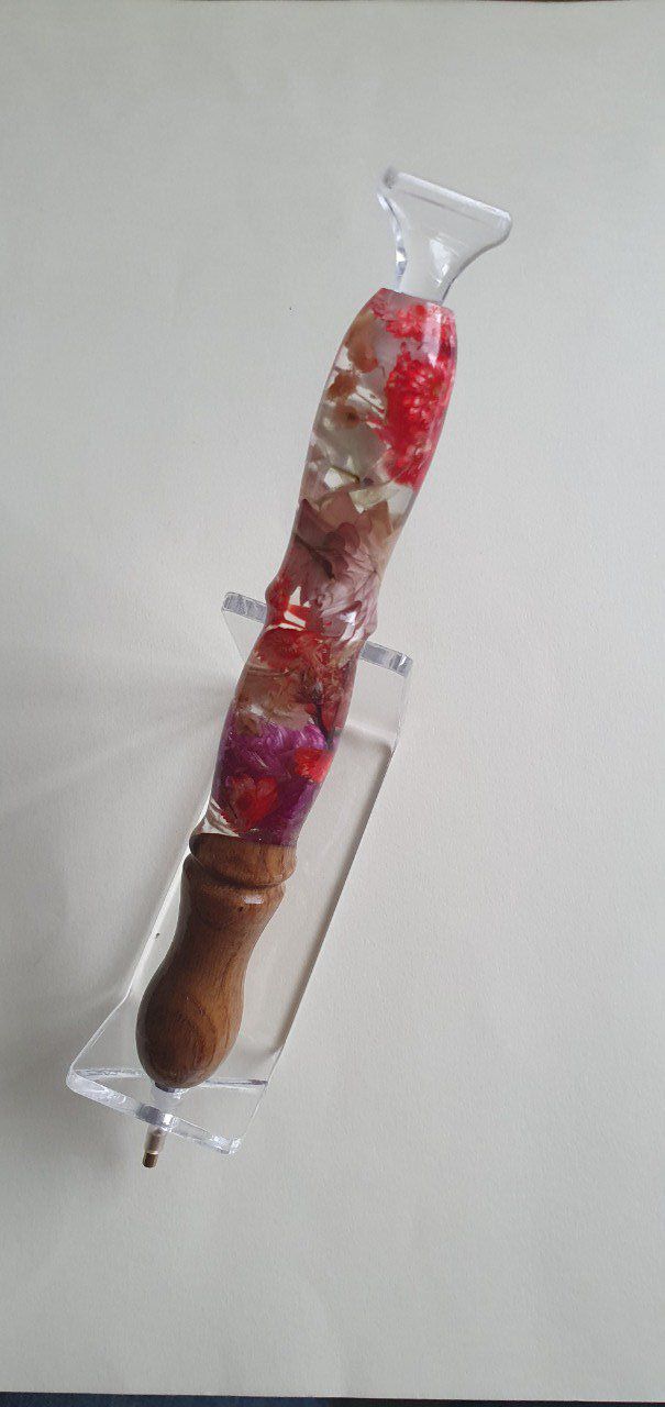 Stylo diamond painting "Bois fleurs" - stylosdecobois.fr