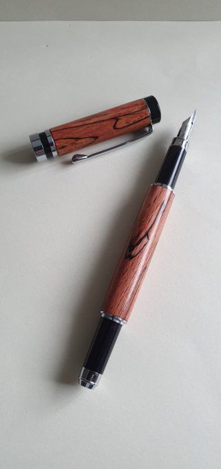 Stylo plume bois hêtre stabilisé