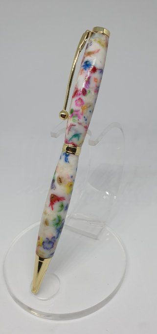 Stylo bille "mini fleurs"