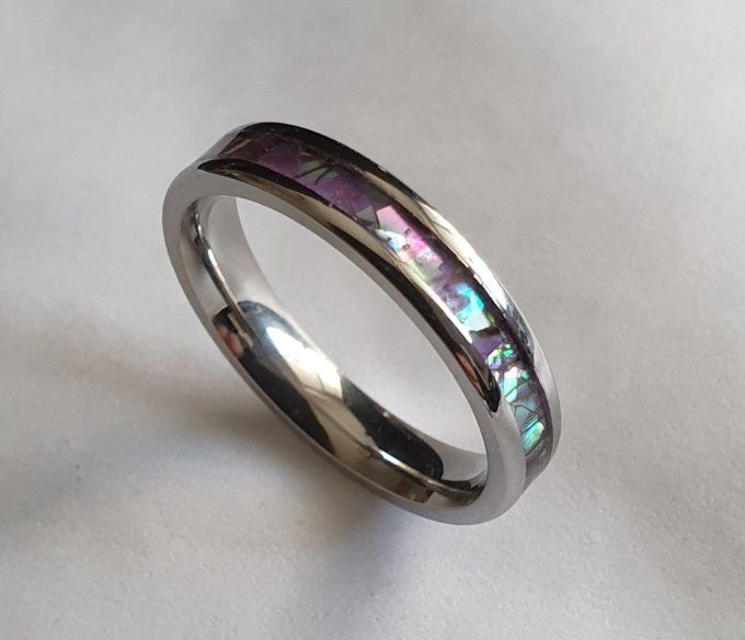 Bague nacre d'ormeau abalone 