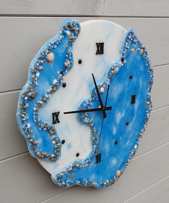 Horloge géode brisée