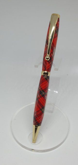 Stylo bille résine écossais 