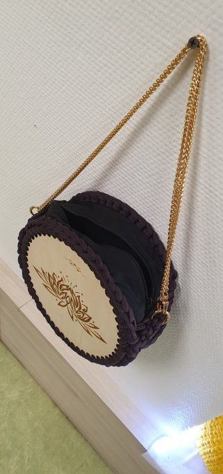 Sac à main bois et trapilho 