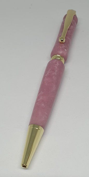 Stylo résine rose "Girly"