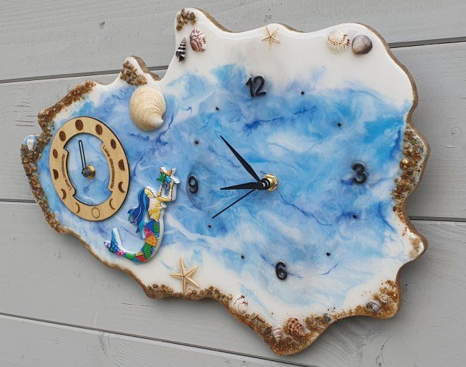 Horloge mer et lune
