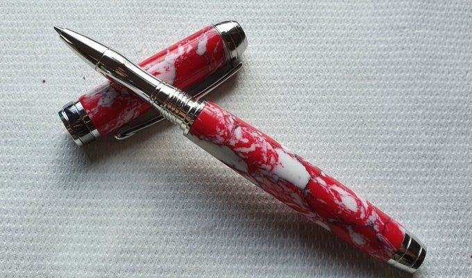 Stylo Jaspe rouge