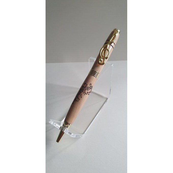 Stylo artisanal "musical" en Olivier